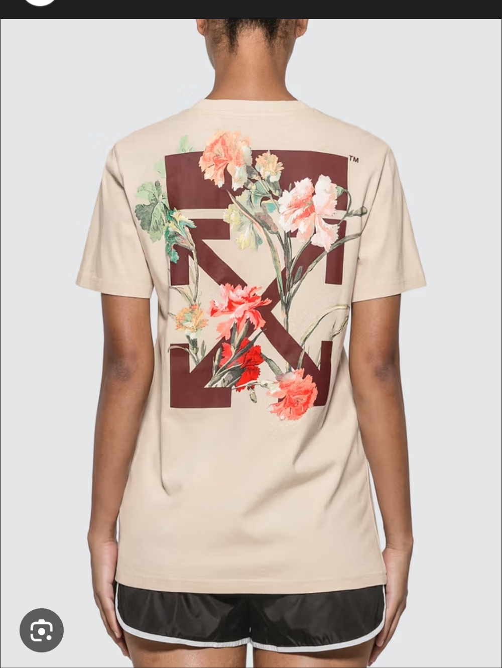 { Off-White } Flowers Carryover Casual T-shirt